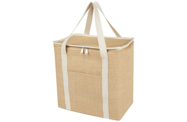 Juta 300 g/m² Jute Kühltragetasche 19 L - natur, weiss 
