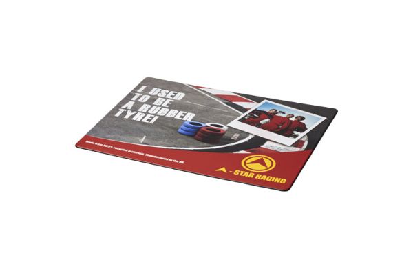 Brite-Mat® Mauspad mit Reifenmaterial - schwarz 