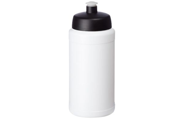 Baseline® Plus 500 ml Flasche mit Sportdeckel - weiss, schwarz 