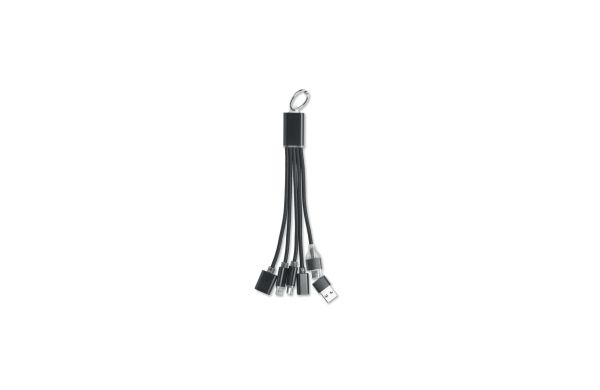 3in1 Ladekabel, Schwarz