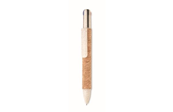 ARBOCHO 4-Farb-Kugelschreiber Kork, beige