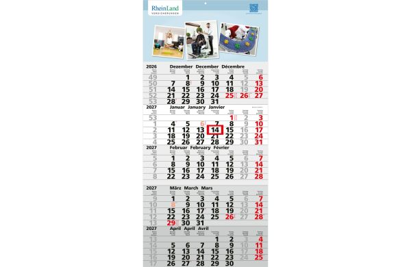 5-Monatskalender Einblatt Quintus 5 EXPRESS Monate gleich groß