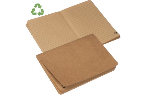 A5 Notizbuch aus Recycling Papier  - beige