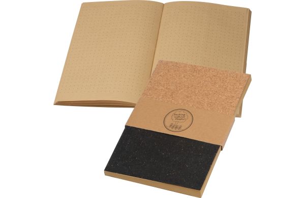 A5 Notizbuch Kork - schwarz