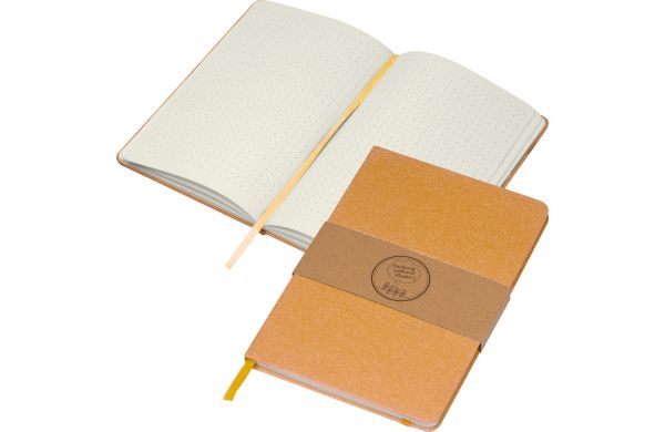 A5 Notizbuch mit gepunkteten Seiten - braun