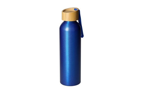 Aluminiumflasche "Bamboo" 0,6 l, blau/beige