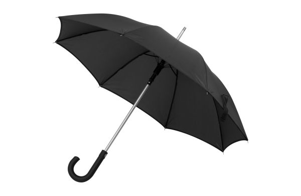 Automatik Regenschirm aus Polyester mit Alugestänge - schwarz