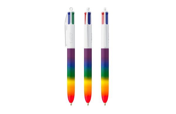 BIC® 4 Colours® Rainbow Decor Weiss/Regenbogen