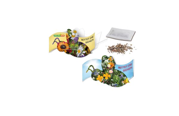 Bienen Klappkärtchen mit Samen