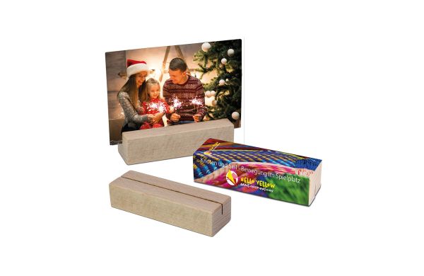 Bildhalter aus Holz, Lasergravur
