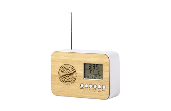 Bordio Radio-Tischuhr, natur