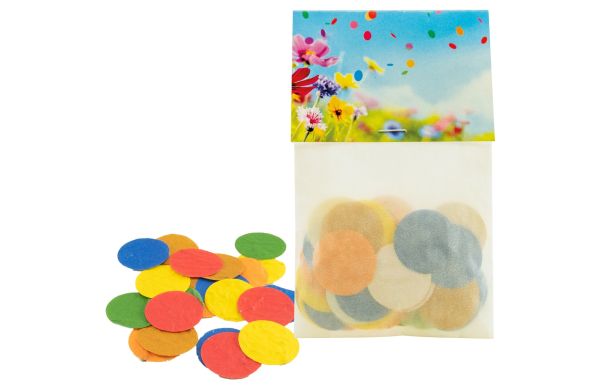 Buntes Samenkonfetti, bunte Blumenmischung