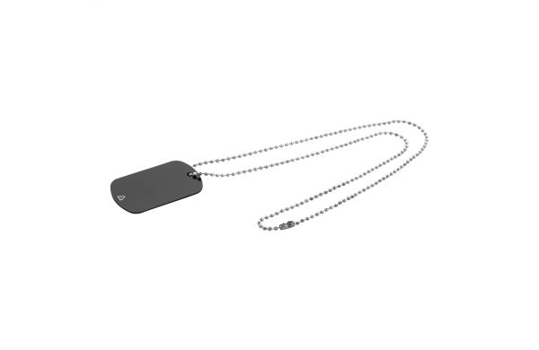 Delta ID-Tag-Halskette, schwarz