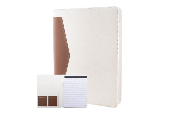 Dokumentenmappe aus recyceltem Canvas Carbasa A4, natur