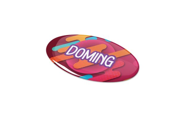 Doming Oval 50x25 mm, weiss