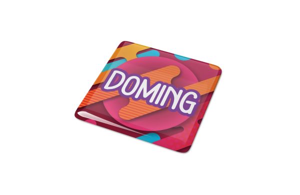 Doming Quadrat 20x20 mm, weiss