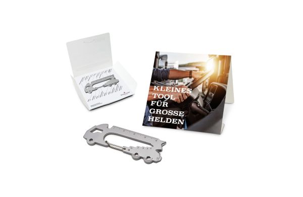 Geschenkartikel: ROMINOX® Key Tool Truck / LKW (22 Funktionen) im Motiv-Mäppchen Große Helden
