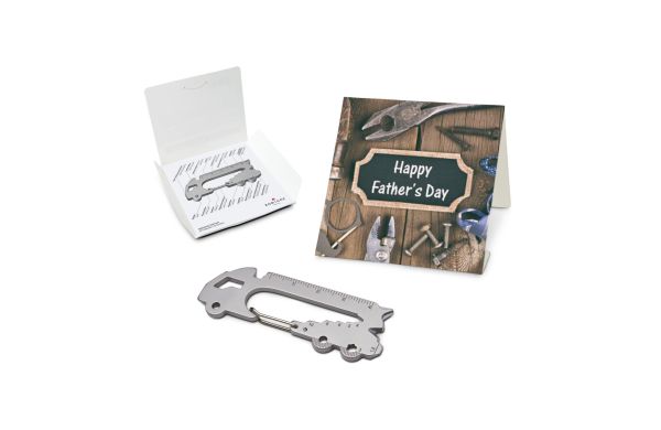 Geschenkartikel: ROMINOX® Key Tool Truck / LKW (22 Funktionen) im Motiv-Mäppchen Happy Father's Day