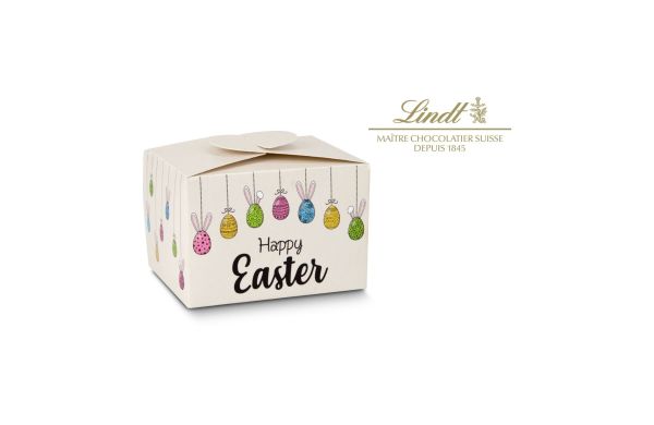 Geschenkartikel: Buntes Lindt Osternest - Lindt-Osterhase mit 10 Eiern, auch in individueller Pralinenschachtel