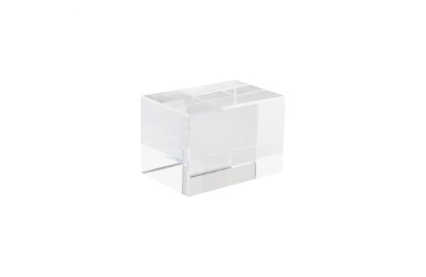 Glas-Quader Macon, weiss
