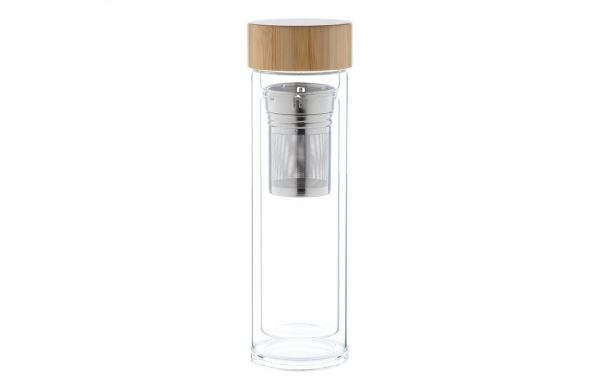 Glas-Thermoflasche Andina, weiss