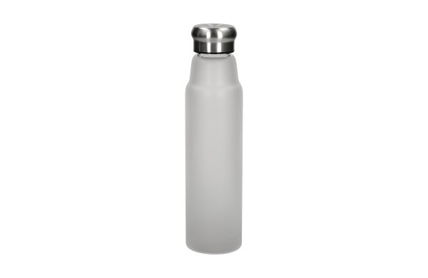 Glasflasche "Life" 700 ml, Frosted, grau