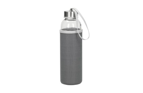 Glasflasche mit Hülle "Pure", 0,5l, transparent