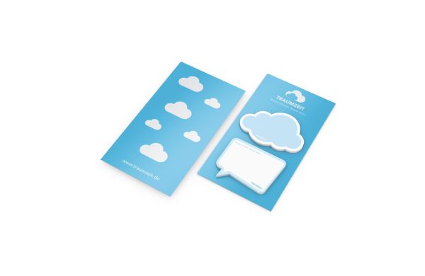 Haftnotiz-Karte Note-Card Form - Wolke/Himmel - Sprechblase