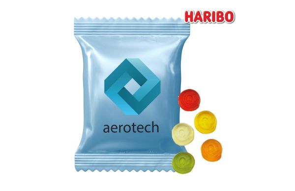 HARIBO Standardformen Werbetüte, HARIBO @-Zeichen, ca. 15 g, weiß