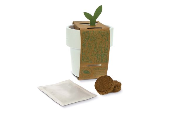 Hot-but-cool Tasse mit Erdbeersamen, weiss