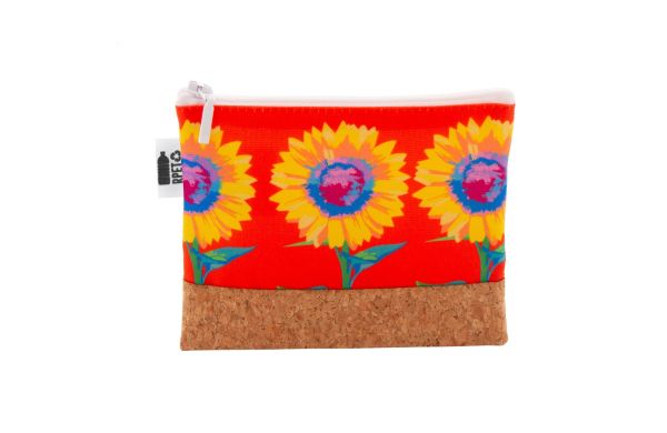 Individuelle Kosmetiktasche CreaBeauty Cork S RPET, weiss