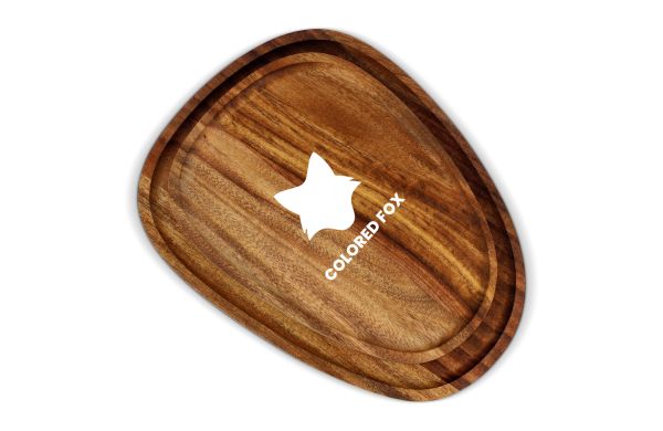 InSideOut 2er-Pack Holztabletts in Bioform, holz