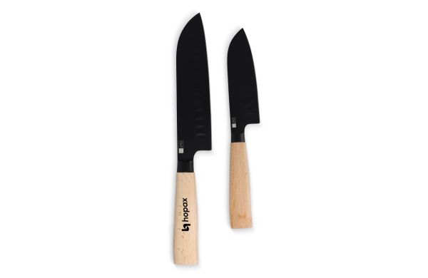 InSideOut Santoku 2tlg. Messerset Ravn, holz