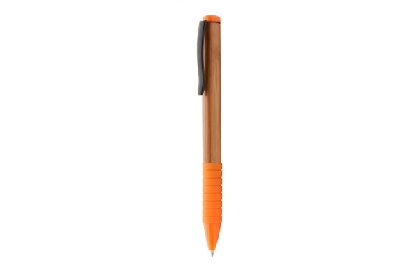 Kugelschreiber aus Bambus  Bripp, orange