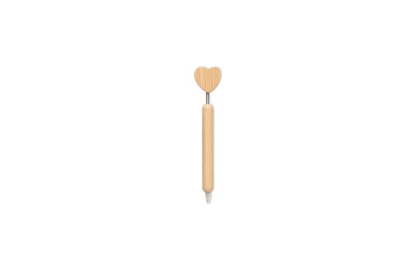 Kugelschreiber Bambus Herz, Holz