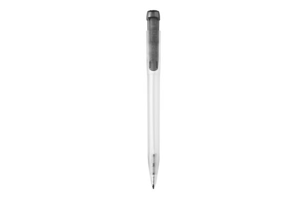 Kugelschreiber Ingeo TM Pen Clear Transparent, gefrostet schwarz