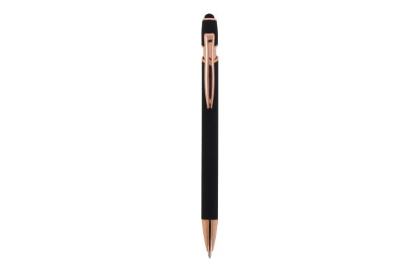 Kugelschreiber Paris Deluxe Metall gummiert, schwarz