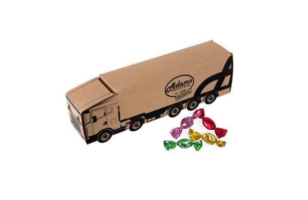 LKW aus Kraftpapier mit Metallic Sweets, braun