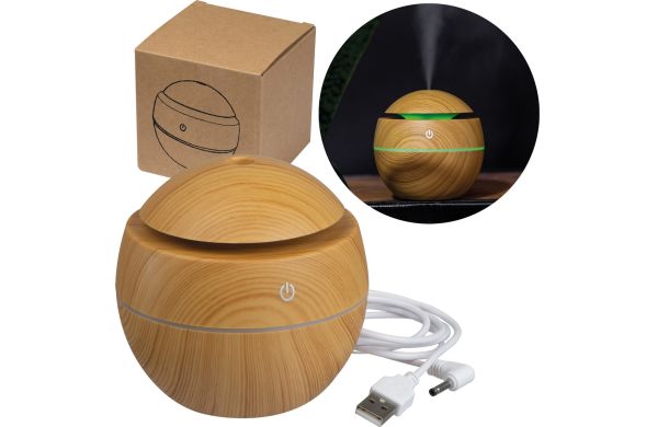Luftbefeuchter mit LED - braun