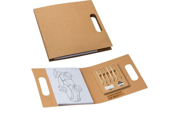 Malbuch in recyceltem Einband - braun
