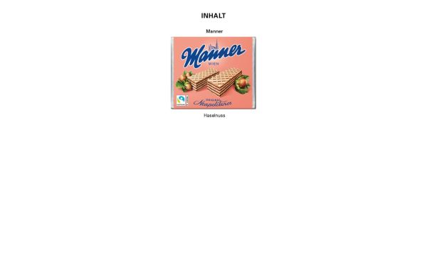 Manner Original im Werbeschuber