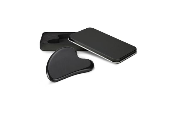 Massagestein Gua Sha Black Obsidian zur Wellness-Gesichtsmassage
