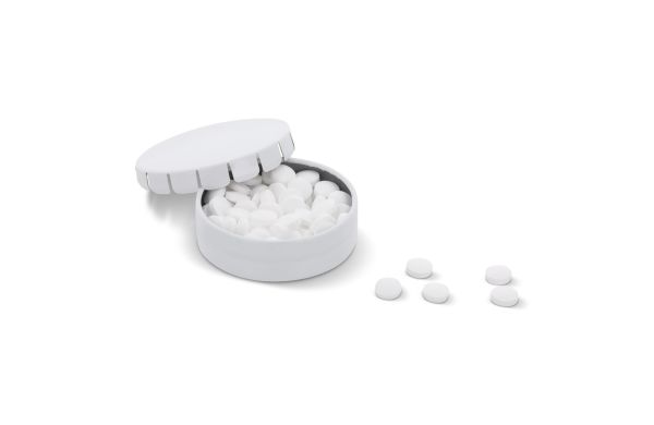 Mini-Clic-Dose Pfefferminzdose, weiss