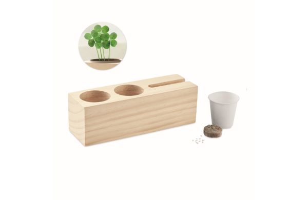 THILA Organizer mit Pflanz-Set - holzfarben