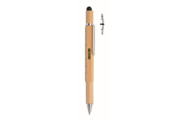 TOOLBAM Multifunktions-Stift Bambus - holzfarben