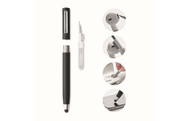 CLEANPEN Kuli mit Reinigungs-Set - schwarz