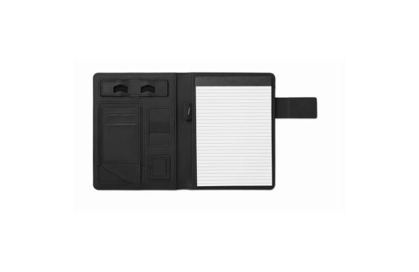 POWERNOTY DIN A5 Portfolio & Powerbank - schwarz