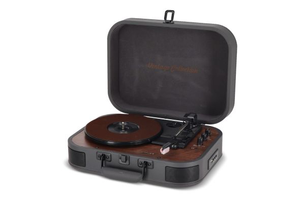 Muse Vintage Plattenspieler mit BT-Ausgang, dunkelgrau