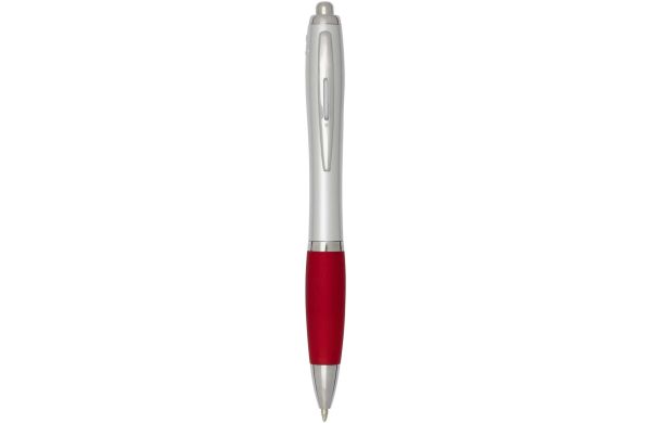 Nash RCS Kugelschreiber, silber Schaft/farb. Griff (schwarze Tinte), rot