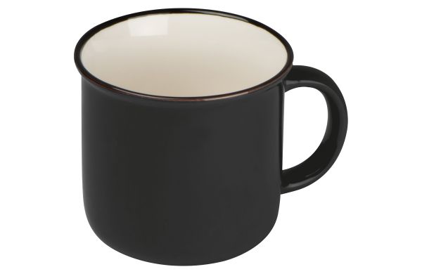 Nostalgietasse aus Keramik, 350ml - schwarz